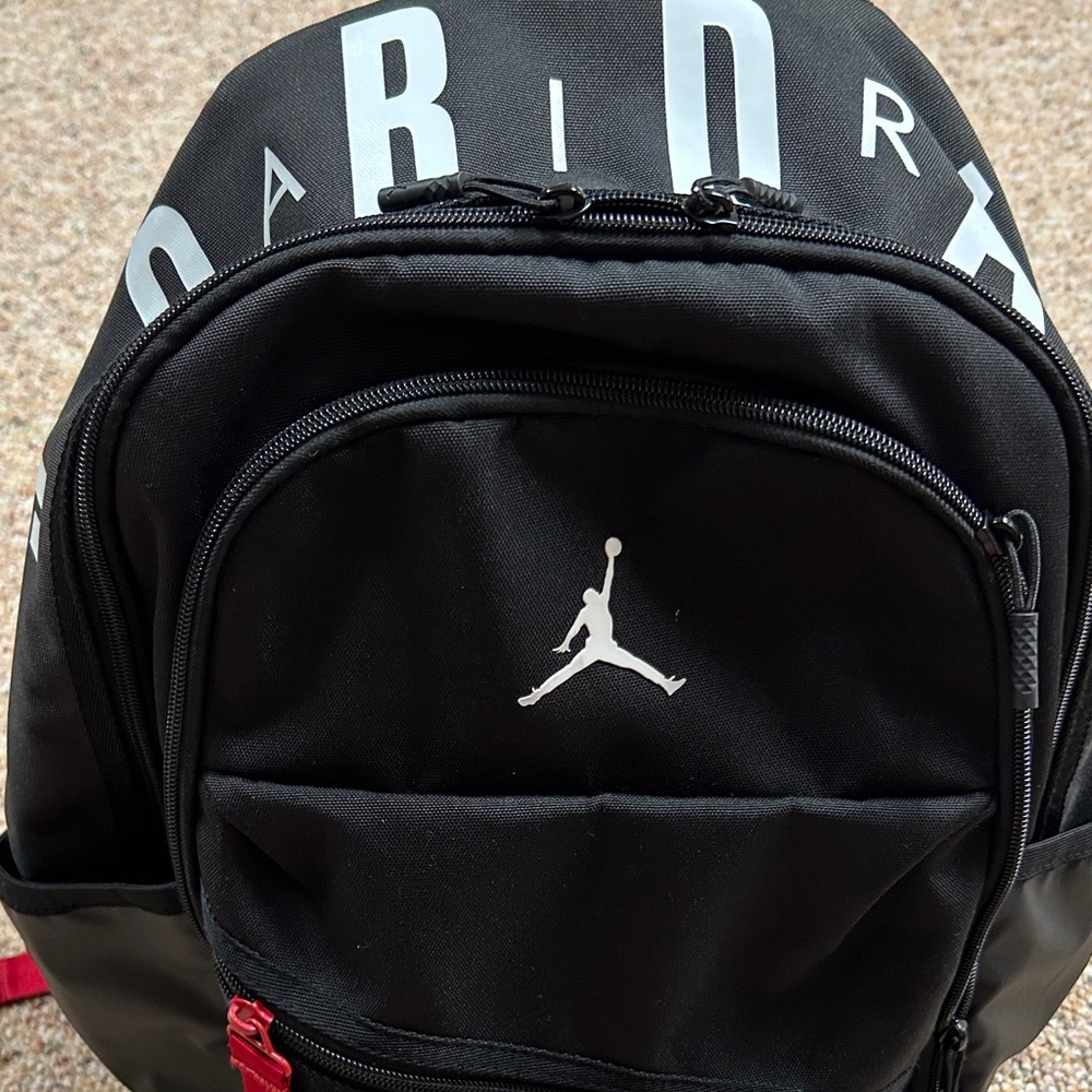 Jordan Black and Red Backpack